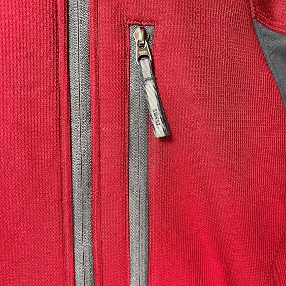 REI Co-Op Womens Waffle Fleece Pullover Jacket Large Magenta Red Gray Half-Zip - Picture 7 of 11